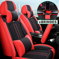 Capa Universal Evotek Completa para Carro em Couro Legítimo com AirBag +3 BRINDES: Tapetes Automotivos